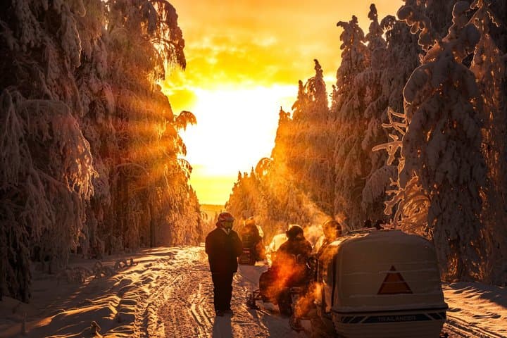 Sunset Snowmobile Safari in Rovaniemi