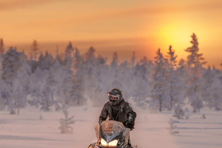 Sunset Snowmobile Safari in Rovaniemi