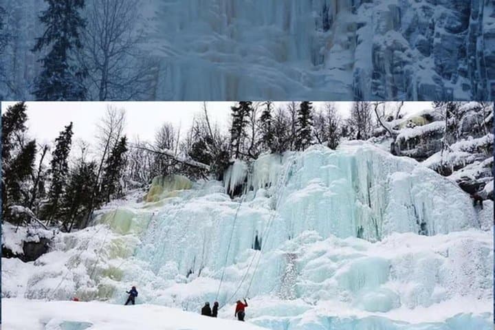 Rovaniemi Korouoma Frozen Waterfalls Tour and Barbecue Salmon