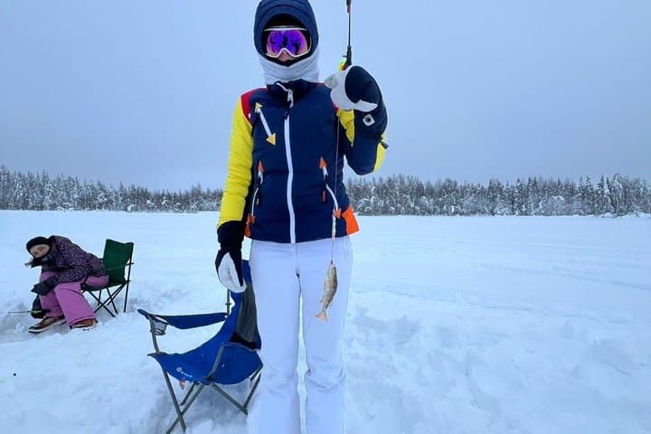 Ice Fishing Adventure in Levi with Salmon Soup